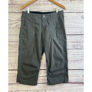 Kuhl Kurve Splash Capri Pants Women's 8 Green Outdoor Camping Hiking